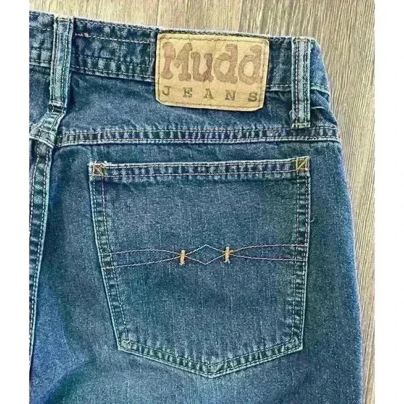Vtg Y2K Mudd Jeans Womens Juniors Size 11 Dark Wash Mid-Rise Bootcut *Read* - Picture 12 of 16